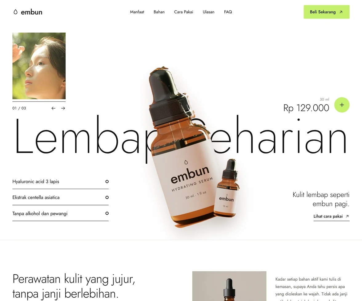 Demo template website HealthCare Demo Embun | Maerev Semarang